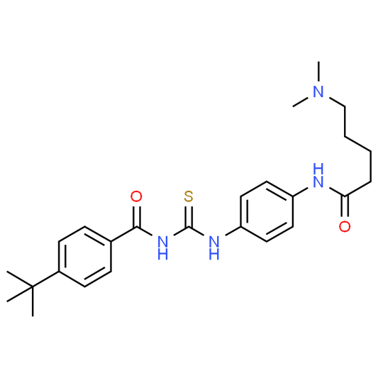 4-(tert-Butyl)-N-((4-(5-(dimethylamino)pentanamido)phenyl)carbamothioyl)benzamide