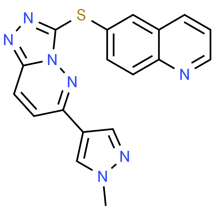 6-((6-(1-Methyl-1H-pyrazol-4-yl)-[1,2,4]triazolo[4,3-b]pyridazin-3-yl)thio)quinoline