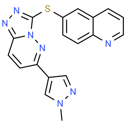 6-((6-(1-Methyl-1H-pyrazol-4-yl)-[1,2,4]triazolo[4,3-b]pyridazin-3-yl)thio)quinoline