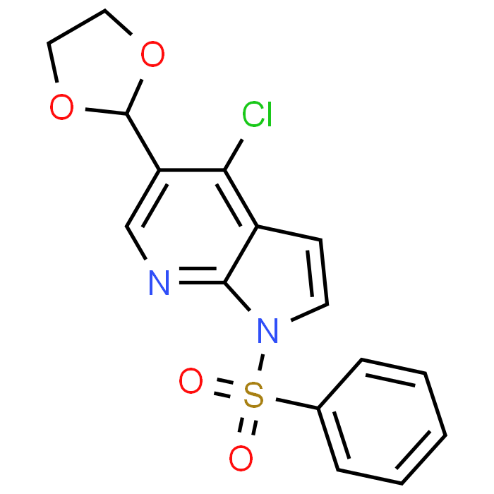 4-Chloro-5-(1,3-dioxolan-2-yl)-1-(phenylsulfonyl)-1H-pyrrolo[2,3-b]pyridine