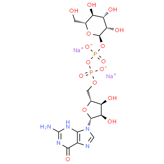 Guanosine 5'-(trihydrogen diphosphate) P'-D-mannopyranosyl ester disodium salt