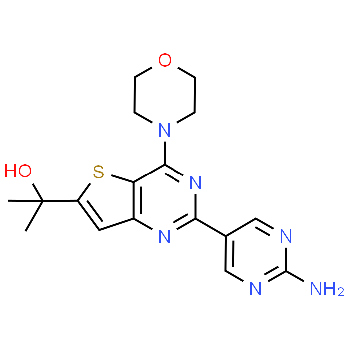 2-(2-(2-Aminopyrimidin-5-yl)-4-morpholinothieno[3,2-d]pyrimidin-6-yl)propan-2-ol