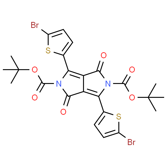 Di-tert-butyl 3,6-bis(5-bromothiophen-2-yl)-1,4-dioxopyrrolo[3,4-c]pyrrole-2,5(1H,4H)-dicarboxylate - Achmem