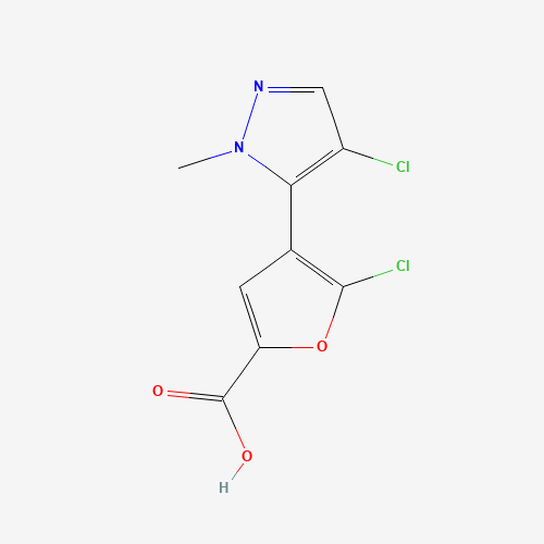 5-Chloro-4-(4-chloro-1-methyl-1H-pyrazol-5-yl)furan-2-carboxylic acid