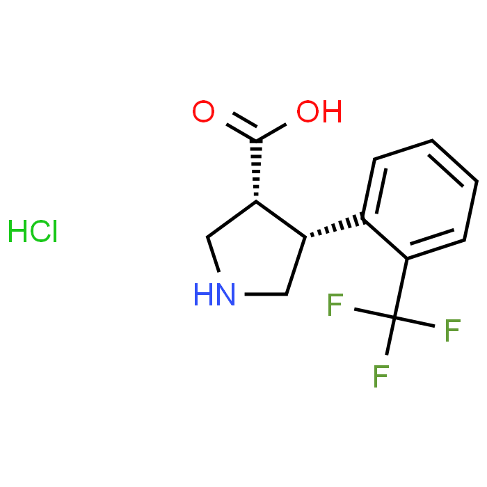 trans-4-(2-(Trifluoromethyl)phenyl)pyrrolidine-3-carboxylic acid hydrochloride