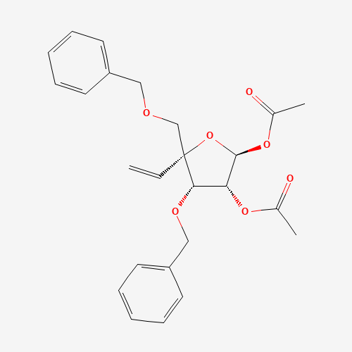 (2S,3R,4S,5R)-4-(Benzyloxy)-5-((benzyloxy)methyl)-5-vinyltetrahydrofuran-2,3-diyl diacetate