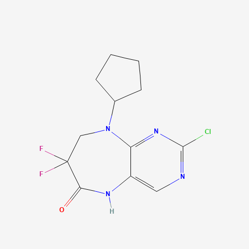 2-Chloro-9-cyclopentyl-7,7-difluoro-8,9-dihydro-5H-pyrimido[4,5-b][1,4]diazepin-6(7H)-one
