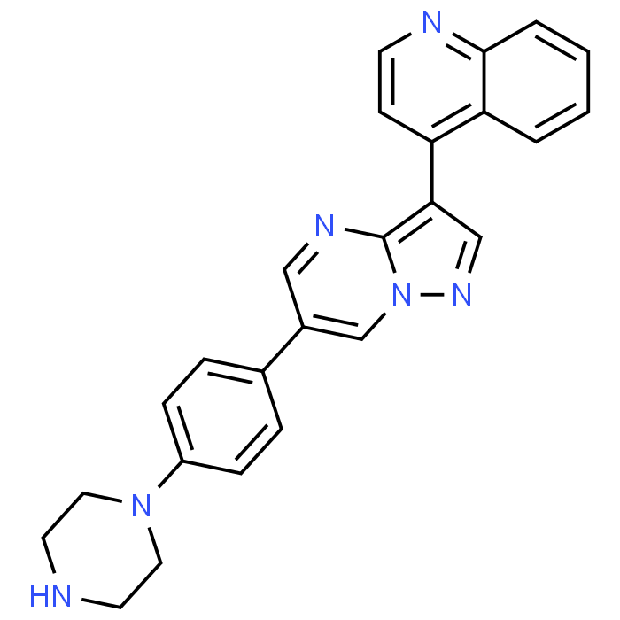 4-(6-(4-(Piperazin-1-yl)phenyl)pyrazolo[1,5-a]pyrimidin-3-yl)quinoline
