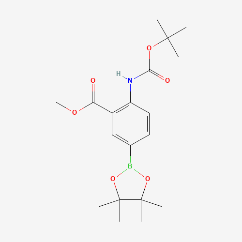 Methyl 2-{[(tert-butoxy)carbonyl]amino}-5-(tetramethyl-1,3,2-dioxaborolan-2-yl)benzoate