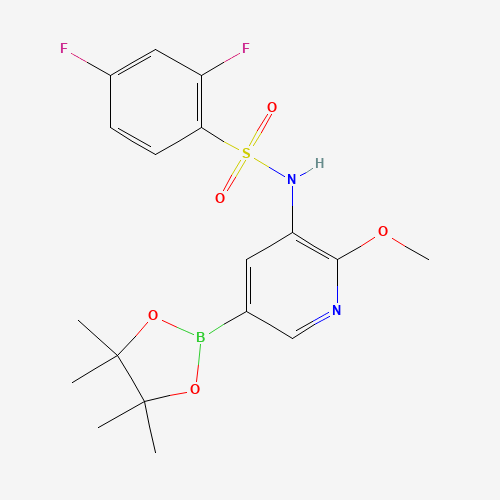 2,4-Difluoro-N-(2-methoxy-5-(4,4,5,5-tetramethyl-1,3,2-dioxaborolan-2-yl)pyridin-3-yl)benzenesulfonamide