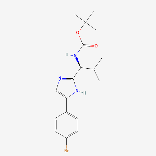 tert-Butyl (S)-(1-(5-(4-bromophenyl)-1H-imidazol-2-yl)-2-methylpropyl)carbamate