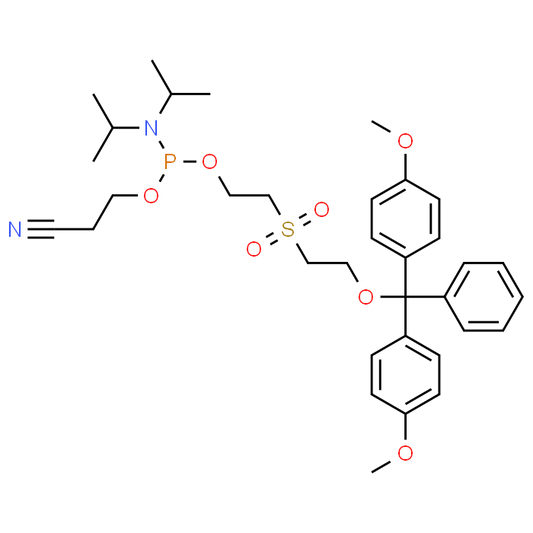 2-((2-(Bis(4-methoxyphenyl)(phenyl)methoxy)ethyl)sulfonyl)ethyl (2-cyanoethyl) diisopropylphosphoramidite