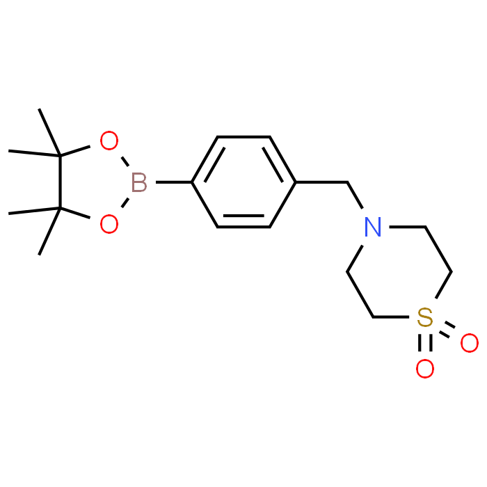 4-(4-(4,4,5,5-Tetramethyl-1,3,2-dioxaborolan-2-yl)benzyl)thiomorpholine 1,1-dioxide