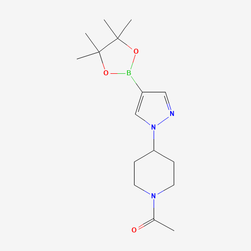 1-(4-(4-(4,4,5,5-Tetramethyl-1,3,2-dioxaborolan-2-yl)-1H-pyrazol-1-yl)piperidin-1-yl)ethanone