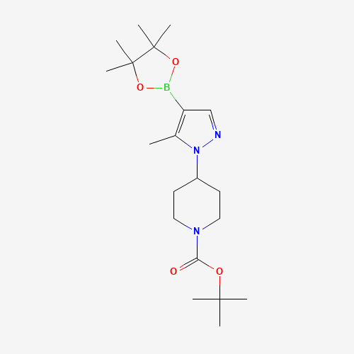 tert-Butyl 4-(5-methyl-4-(4,4,5,5-tetramethyl-1,3,2-dioxaborolan-2-yl)-1H-pyrazol-1-yl)piperidine-1-carboxylate