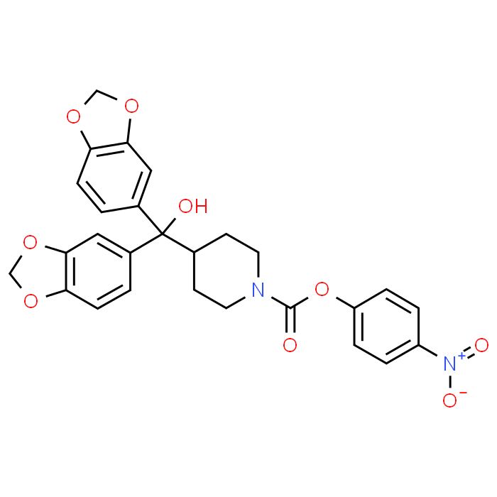 4-Nitrophenyl 4-(bis(benzo[d][1,3]dioxol-5-yl)(hydroxy)methyl)piperidine-1-carboxylate