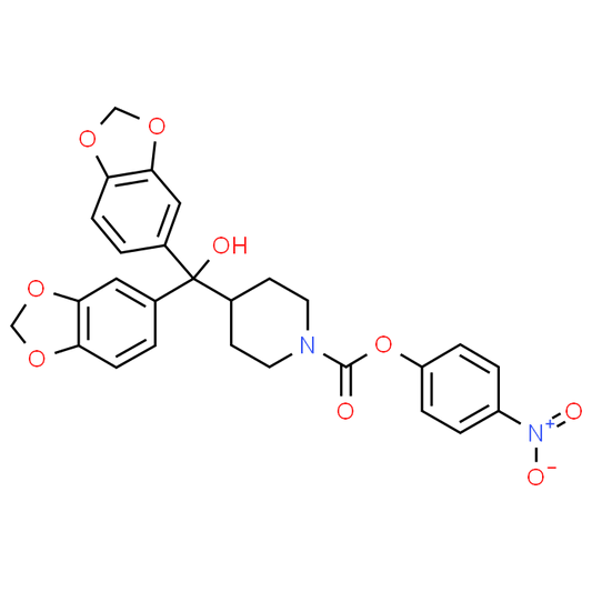 4-Nitrophenyl 4-(bis(benzo[d][1,3]dioxol-5-yl)(hydroxy)methyl)piperidine-1-carboxylate