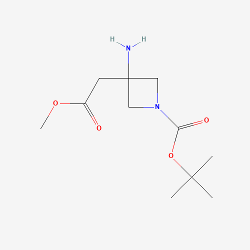tert-butyl 3-amino-3-(2-methoxy-2-oxoethyl)azetidine-1-carboxylate