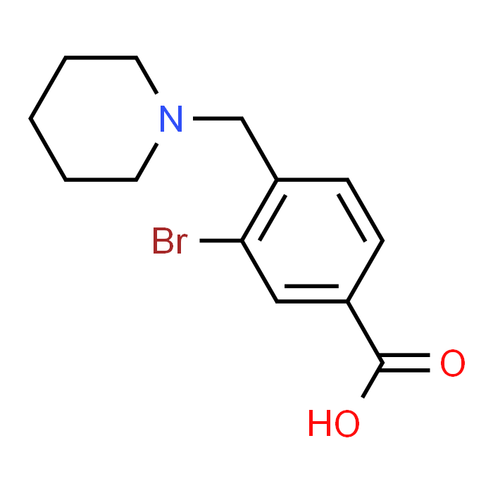 3-Bromo-4-(piperidin-1-ylmethyl)benzoic acid