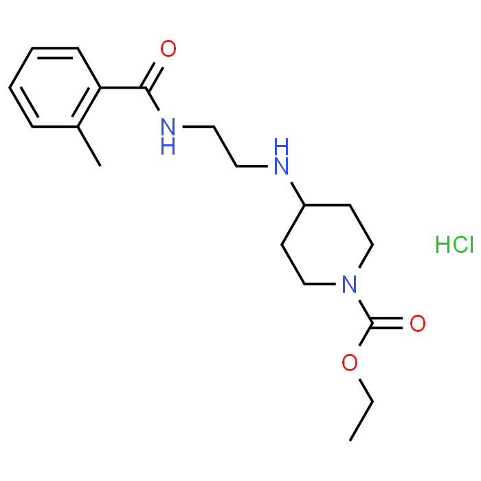 Ethyl 4-((2-(2-methylbenzamido)ethyl)amino)piperidine-1-carboxylate hydrochloride