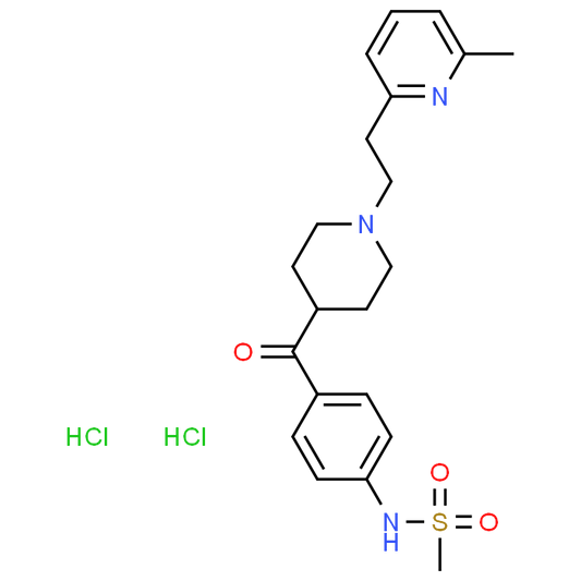 N-(4-(1-(2-(6-Methylpyridin-2-yl)ethyl)piperidine-4-carbonyl)phenyl)methanesulfonamide dihydrochloride