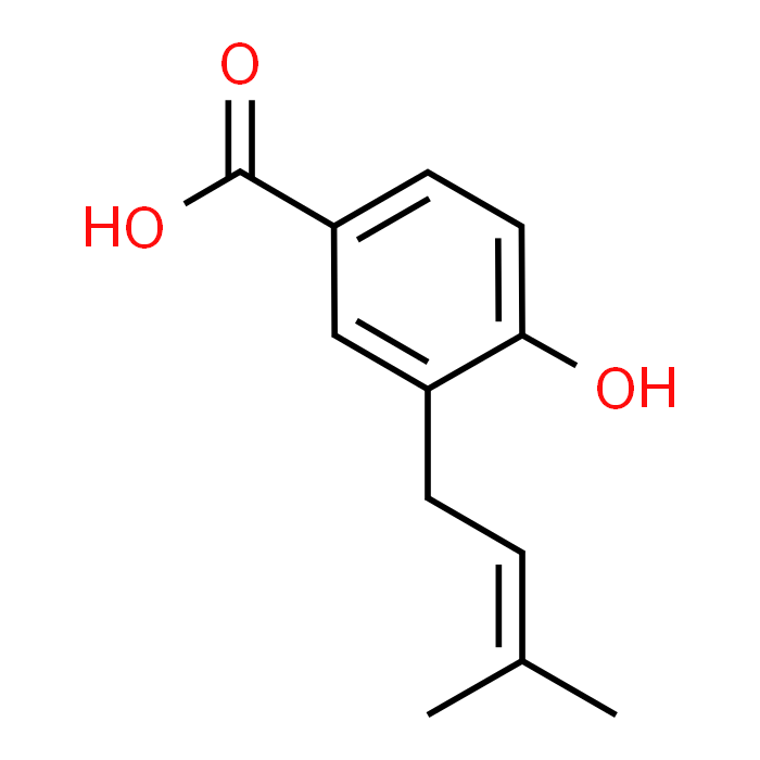 4-Hydroxy-3-(3-methylbut-2-en-1-yl)benzoic acid