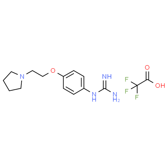 1-(4-(2-(Pyrrolidin-1-yl)ethoxy)phenyl)guanidine 2,2,2-trifluoroacetate