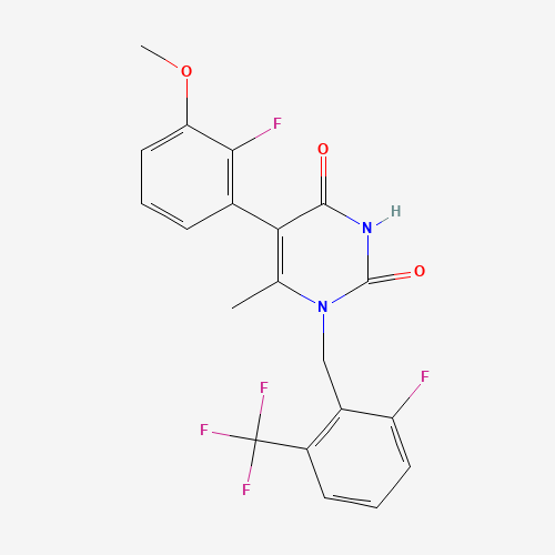 5-(2-Fluoro-3-methoxyphenyl)-1-(2-fluoro-6-(trifluoromethyl)benzyl)-6-methylpyrimidine-2,4(1H,3H)-dione