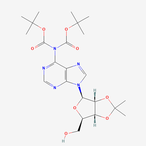 tert-Butyl (tert-butoxycarbonyl)(9-((3aR,4R,6R,6aR)-6-(hydroxymethyl)-2,2-dimethyltetrahydrofuro[3,4-d][1,3]dioxol-4-yl)-9H-purin-6-yl)carbamate