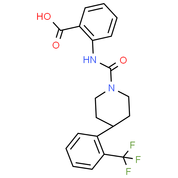 2-(4-(2-(Trifluoromethyl)phenyl)piperidine-1-carboxamido)benzoic acid