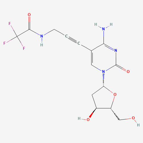 N-(3-(4-Amino-1-((2R,4S,5R)-4-hydroxy-5-(hydroxymethyl)tetrahydrofuran-2-yl)-2-oxo-1,2-dihydropyrimidin-5-yl)prop-2-yn-1-yl)-2,2,2-trifluoroacetamide