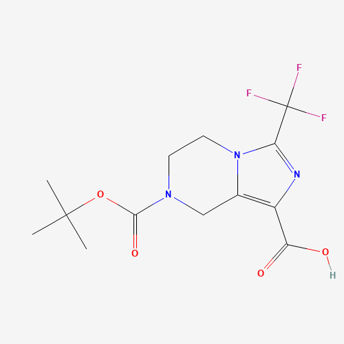 7-[(tert-Butoxy)carbonyl]-3-(trifluoromethyl)-5H,6H,7H,8H-imidazo[1,5-a]pyrazine-1-carboxylic acid