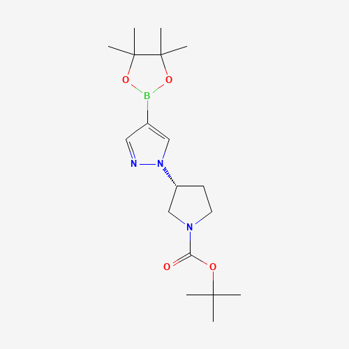(R)-tert-Butyl 3-(4-(4,4,5,5-tetramethyl-1,3,2-dioxaborolan-2-yl)-1H-pyrazol-1-yl)pyrrolidine-1-carboxylate