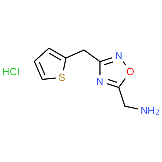 (3-(Thiophen-2-ylmethyl)-1,2,4-oxadiazol-5-yl)methanamine hydrochloride