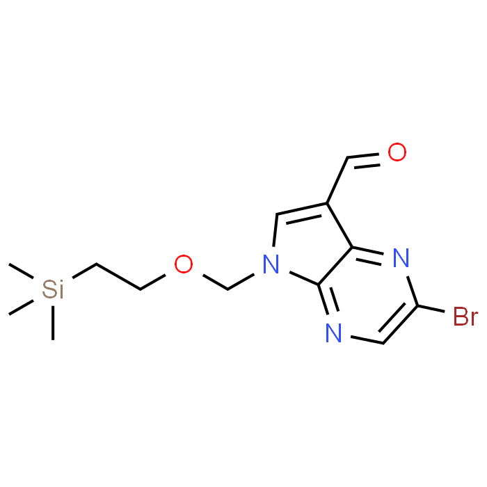 2-Bromo-5-((2-(trimethylsilyl)ethoxy)methyl)-5H-pyrrolo[2,3-b]pyrazine-7-carbaldehyde