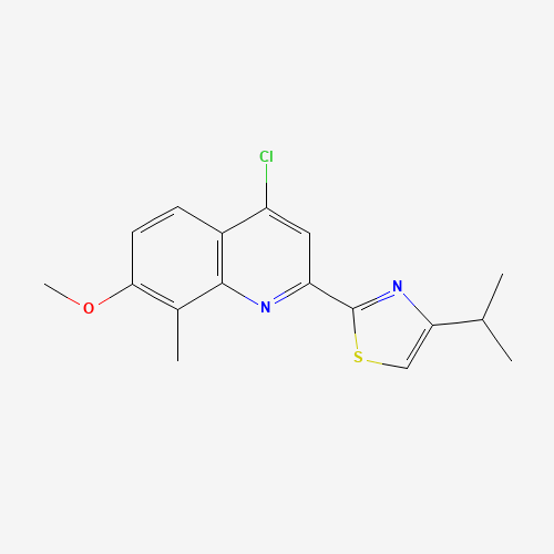 2-(4-Chloro-7-methoxy-8-methylquinolin-2-yl)-4-isopropylthiazole