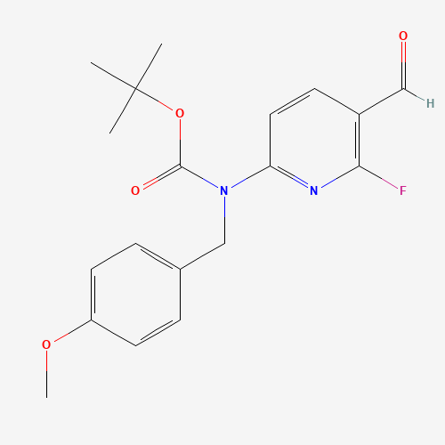 tert-Butyl (6-fluoro-5-formylpyridin-2-yl)(4-methoxybenzyl)carbamate