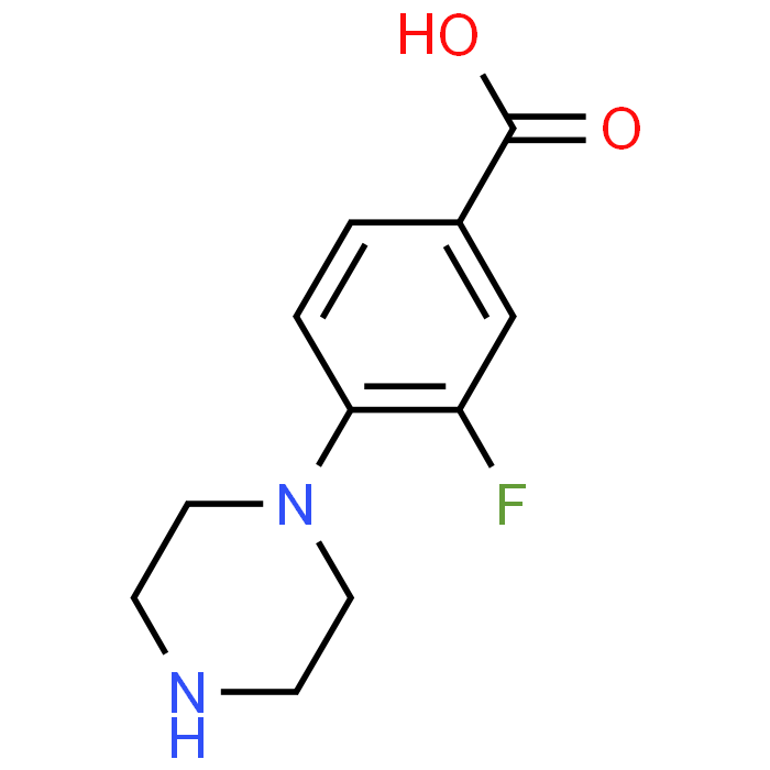 3-Fluoro-4-(piperazin-1-yl)benzoic acid