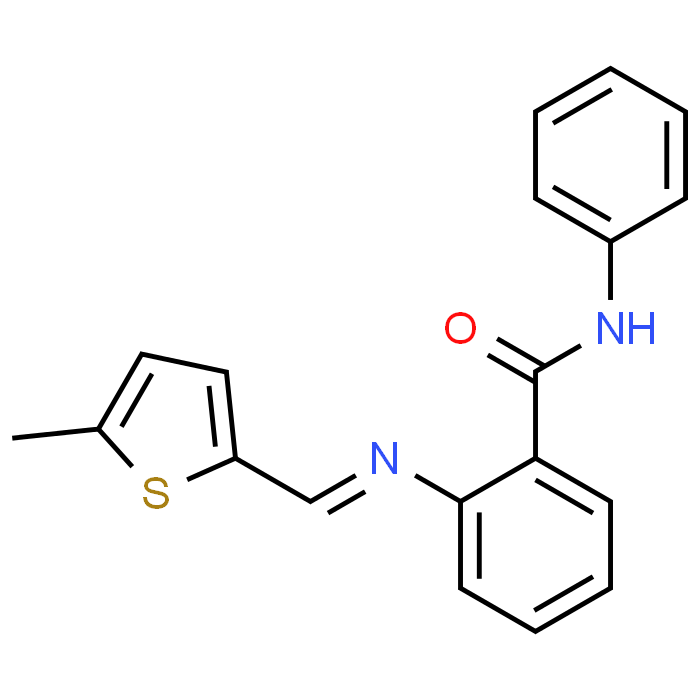 (E)-2-(((5-Methylthiophen-2-yl)methylene)amino)-N-phenylbenzamide