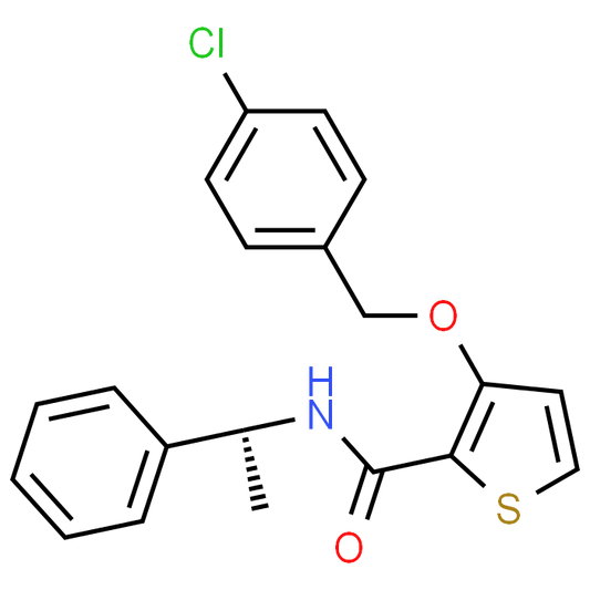 (S)-3-((4-Chlorobenzyl)oxy)-N-(1-phenylethyl)thiophene-2-carboxamide