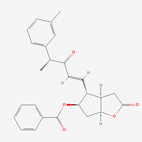 (3AR,4R,5R,6aS)-2-oxo-4-((R,E)-3-oxo-4-(m-tolyl)pent-1-en-1-yl)hexahydro-2H-cyclopenta[b]furan-5-yl benzoate