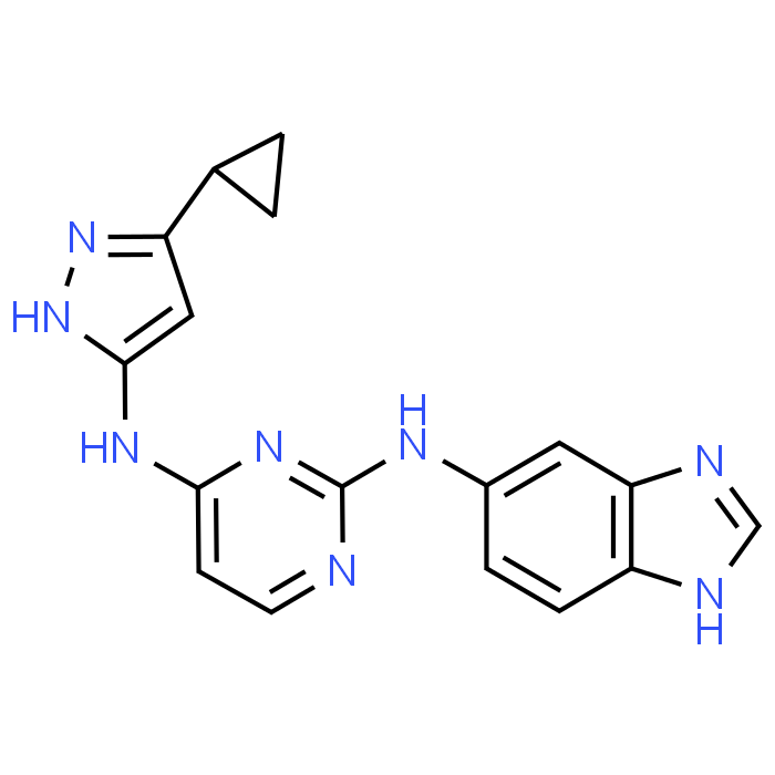 N2-(1H-Benzo[d]imidazol-6-yl)-N4-(5-cyclopropyl-1H-pyrazol-3-yl)pyrimidine-2,4-diamine