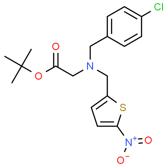 Tert-butyl 2-((4-chlorobenzyl)((5-nitrothiophen-2-yl)methyl)amino)acetate