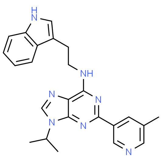 N-(2-(1H-Indol-3-yl)ethyl)-9-isopropyl-2-(5-methylpyridin-3-yl)-9H-purin-6-amine
