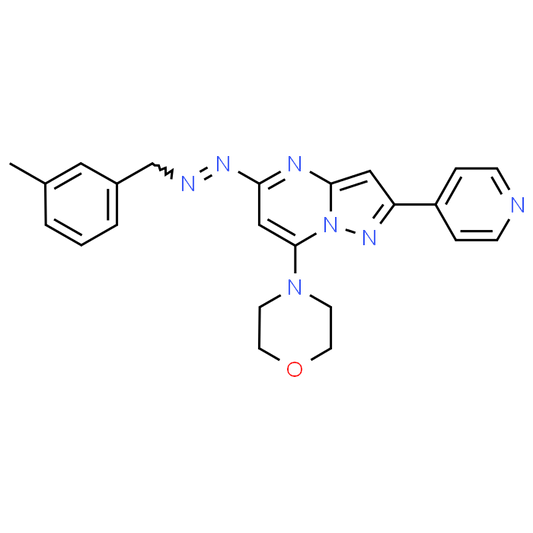 4-(5-(2-(3-Methylbenzylidene)hydrazinyl)-2-(pyridin-4-yl)pyrazolo[1,5-a]pyrimidin-7-yl)morpholine