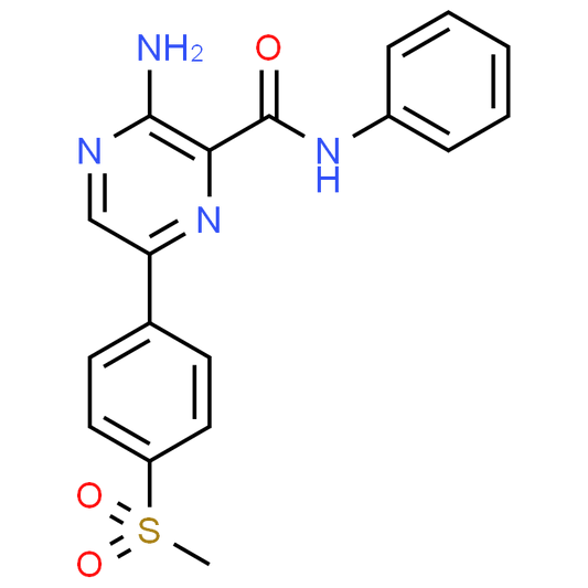 3-Amino-6-(4-(methylsulfonyl)phenyl)-N-phenylpyrazine-2-carboxamide