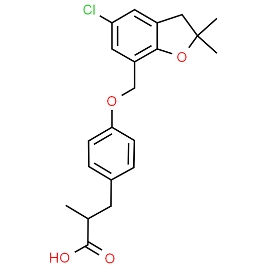 3-(4-((5-Chloro-2,2-dimethyl-2,3-dihydrobenzofuran-7-yl)methoxy)phenyl)-2-methylpropanoic acid