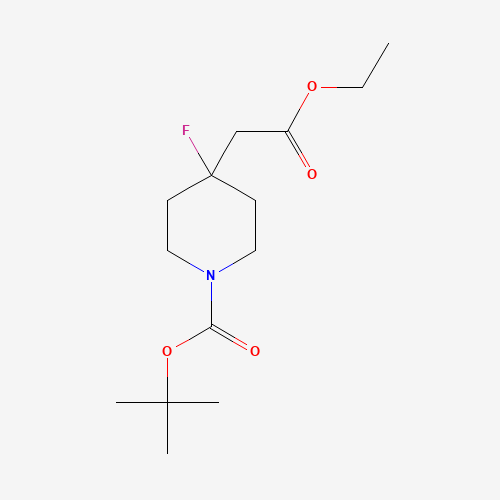 tert-Butyl 4-(2-ethoxy-2-oxoethyl)-4-fluoropiperidine-1-carboxylate