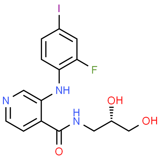 (S)-N-(2,3-Dihydroxypropyl)-3-((2-fluoro-4-iodophenyl)amino)isonicotinamide