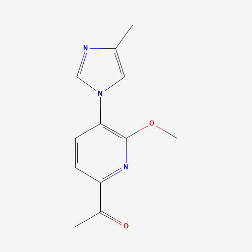 1-(6-Methoxy-5-(4-methyl-1H-imidazol-1-yl)pyridin-2-yl)ethan-1-one